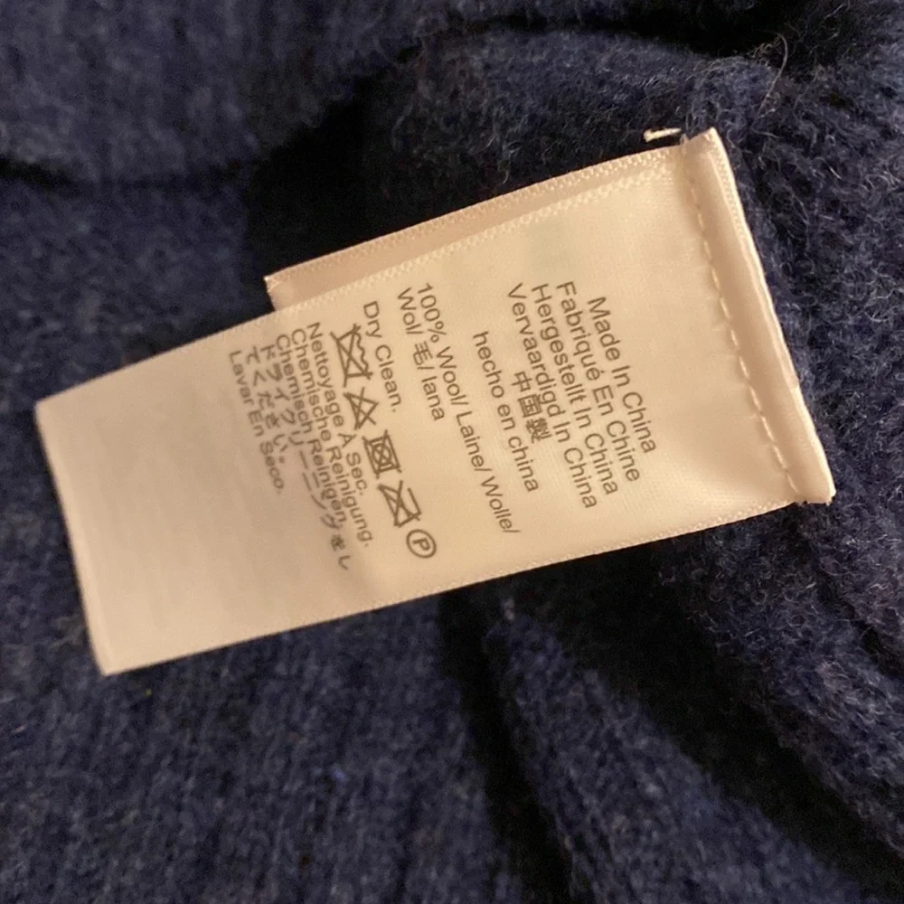J. Crew Wool Men's Navy Crewneck Sweater. Size XL Style BI848